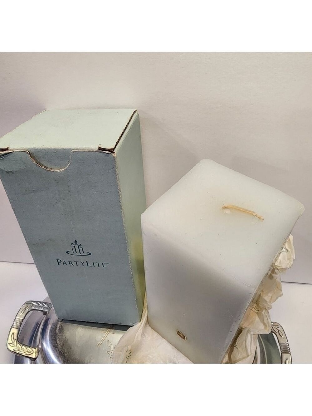 Partylite 3" x 6" Spring Water K06611 scented square pillar candle - Picture 2 of 5
